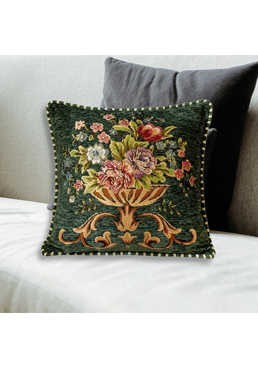 Suntek 48x48cm Makinede Yıkanabilir Dekoratif Yastık Yeşil Yeşil