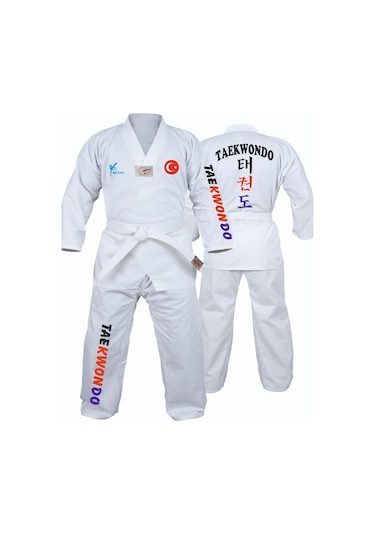 Acemi Beyaz Yaka Taekwondo Elbisesi Dobok Beyaz