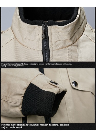 İlkbahar Ve Sonbahar Erkek Günlük Bol Ceket Kırmızı