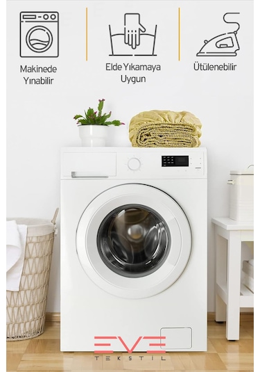 Eve Tekstil Fitted Yüksek Kaliteli Penye Kumaş Tek Kişilik Lastikli Çarşaf Sarı