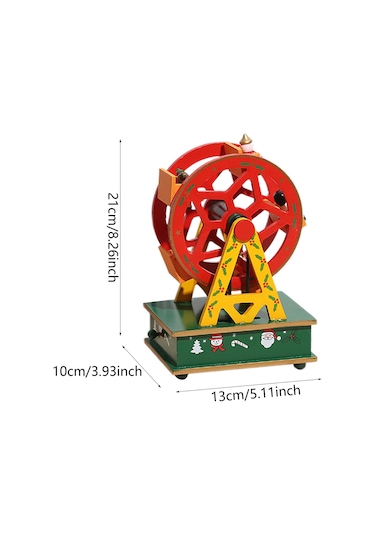 Suntek Yılbaşı Müzik Kutusu Tekerlek Masaüstü Kırmızı