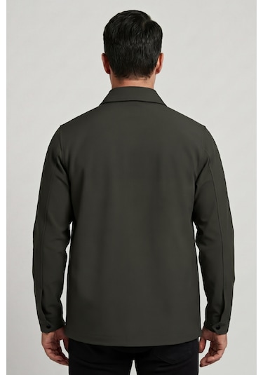 Goffra Erkek Metropole Modern Regular Fit Su İtici Teknik Ceket Haki M601-r0501-02
