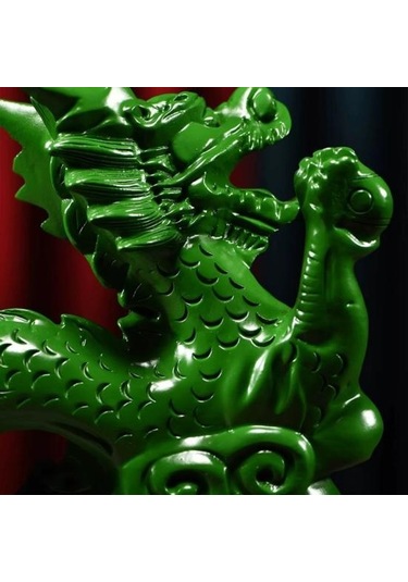 Kırmızı Ejderha Süs Çin Feng Shui Ejderha Heykeli Şanslı Ahşap Hayvanlar Heykelcik Ofis Ev Dekorasyon İçin 12cm