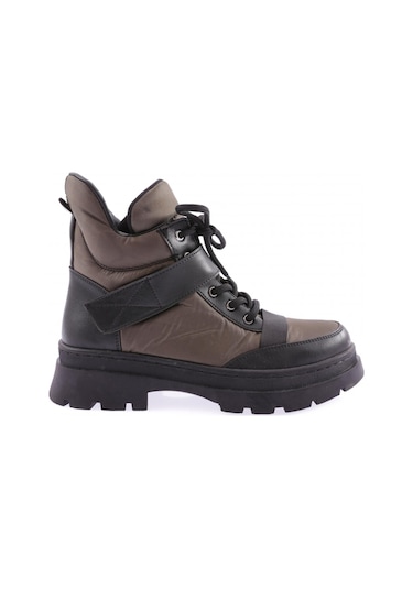 Dgn 110 Bayan Kalin Taban Sneakers Spor Ayakkabi 110-1414-R0641 Haki