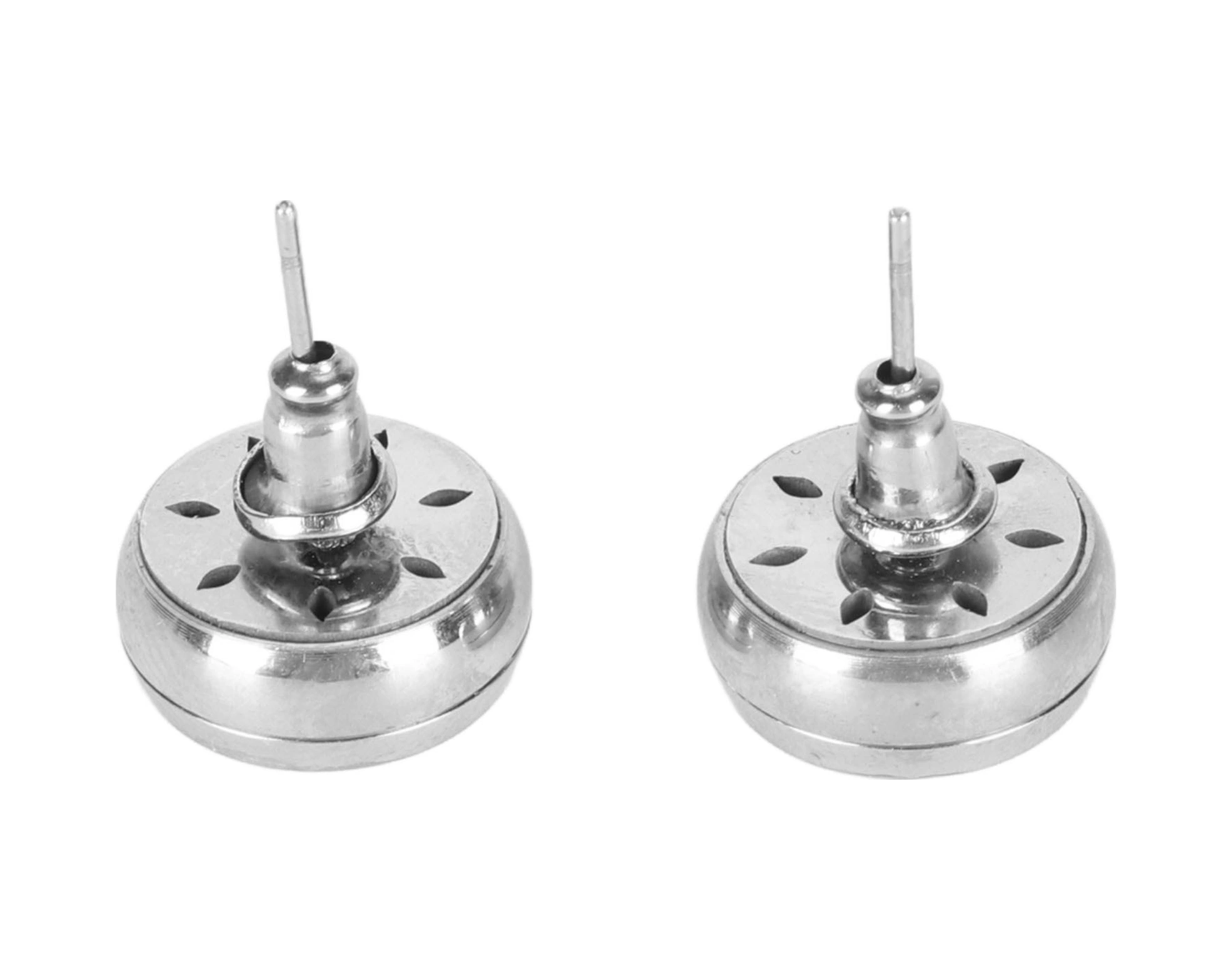 Wezone Stainless Steel Aromatherapy Diffuser Earrings - Yoga Ve Meditasyon İçin Duşakabin Uyku Gönüllü Kokulu Küçük Küpe 4 Adet Diğer