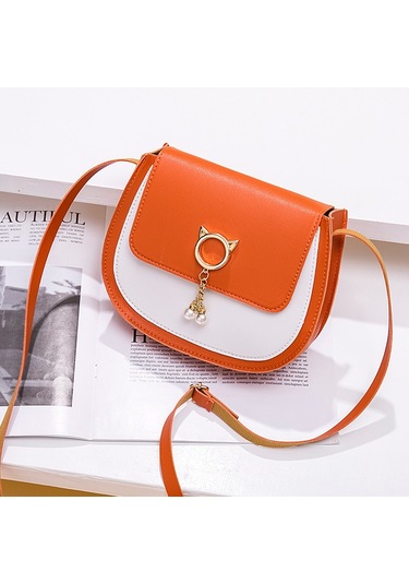 Jzcat Renk Bloklu Debriyaj Çanta - Turuncu