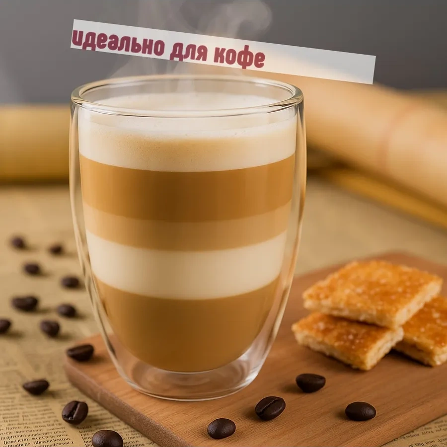 Cnglass Çift Duvarlı Cappuccino Latte Bardağı 350 Ml 2 Adet. 7473062 Beyaz