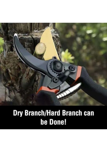 Qingmipy "bahçe Makası - Sk5 Çelik, Kalın Dallar İçin Dayanıklı Ve Keskin Budama Makası"