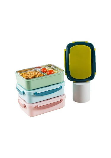 Jian Fan Yeni 304 Paslanmazçelik Bölmeliöğle Yememe Kutusu Ofis Çalışanıögrenciocuk Sızdırmazıyalımıöğle Yememe Kutusu Pembe