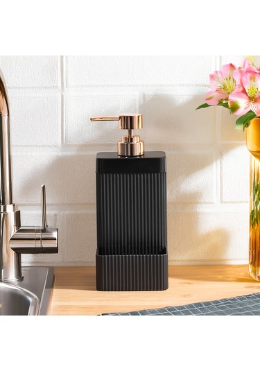 Perotti 13139 Lisbone Süngerlik Hazneli Sıvı Sabunluk Siyah