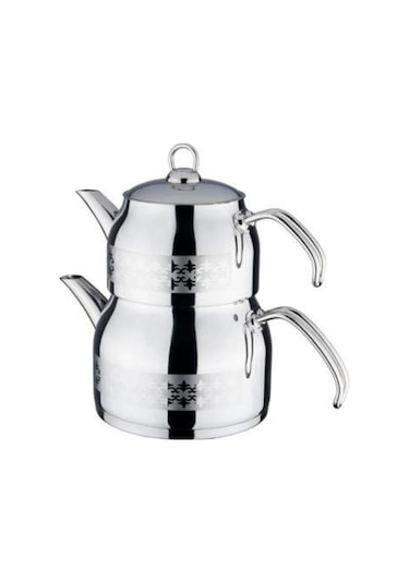 Alara Sums01 Sude Saten Mini Metal Saplı Çaydanlık Gri