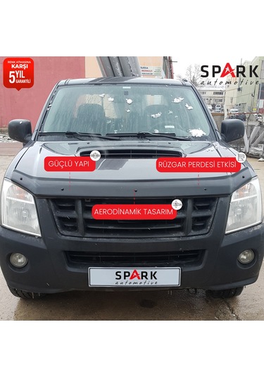 Isuzu D-max 2006-2012 Yıl Aralığı Uyumlu Kaput Rüzgarlığı 3mm