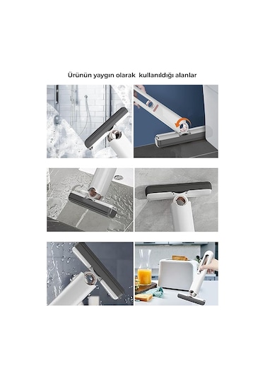 Neutron NTL-PM-15 Taşınabilir Mini Mop Temizlik Paspası ve Cam Silme Aparatı Beyaz
