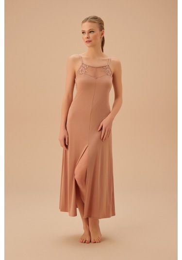 Suwen Swan Uzun Gecelik St4415613l023 Kahverengi