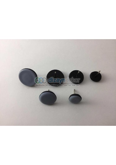 Sandalye Koltuk Keçesi Teflon Plastik Çivili 19 Mm.-8 Adet