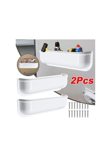 Dream011 Beyaz 2 Adet Pvc Karavan Kapı Depolama Kutusu Kendiliğinden Vidalı Beyaz