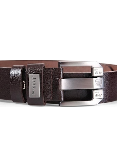 Hakiki Deri Kahve Metal Tokalı Erkek Kemer Kahverengi