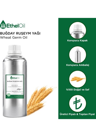 Etheloil Buğday Ruşeym Sabit Yağı 1 KG