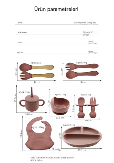 Çocuk 10 Parçalı Silikon Sofra Takımı-yeşil Yeşil