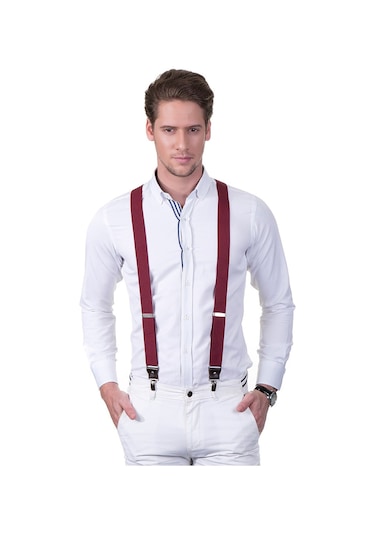 Tudors Erkek Pantolon Askısı Bordo