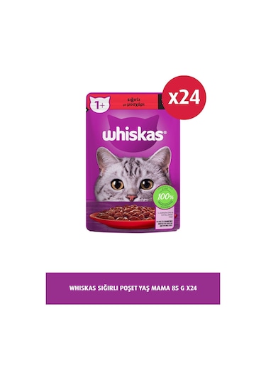 Whiskas Sığırlı Kedi Maması 85 Gr X 24 Adet