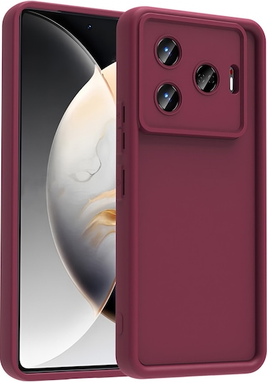 Tecno Camon 30 Pro 5g Kılıf Kamera Korumalı Kalın Kenarlı Viera Silikon Case Mürdüm