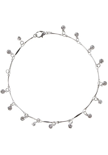 Homyl 25.5 Cm Kadın Gümüş Zanaat Kristal Halhal Büyüleyici Gümüş