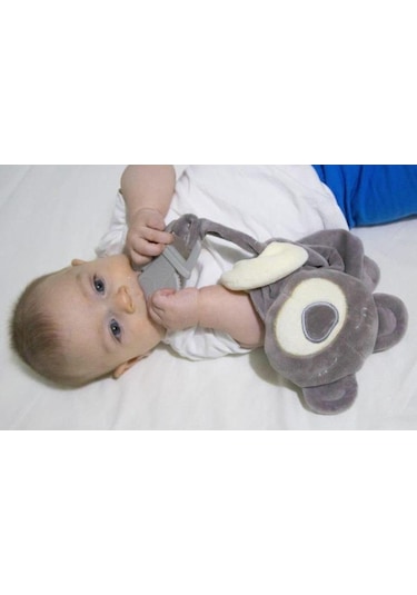 Babyjem Diş Kaşıyıcılı Uykucu Ayıcık 680 Gri
