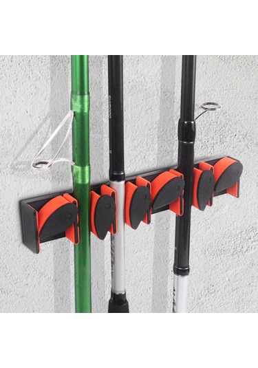 Xindoker Duvar Takılı Balıkçılık Kamışı Tutucu, Eva Köpük Malzeme, Siyah, 30cm Boyut, Paketli