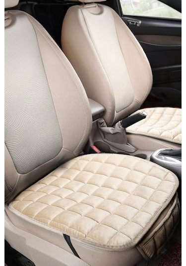 Premium Cepli Terletmez Ortopedik Oto Koltuk Minderi - 1 Adet - Bej