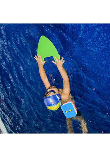 Xindoker Yüzme Egzersiz Seti: Eva Köpük Kolluk + Bel Süngeri, Yeşil-sarı Kolluk, Renkli Bel Süngeri Seçeneği Yeşil - Sarı