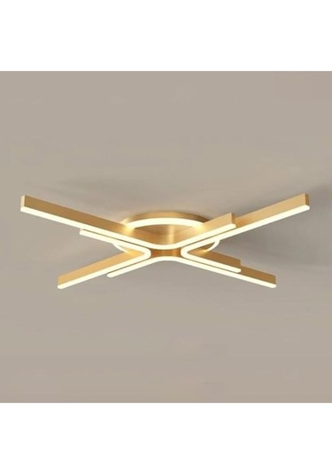 Tavan Led Avize Clessidra 70cm Plafonyer Siyah - Sarı