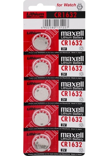 Maxell CR1632 Lityum Kartela Düğme Pil 5'li