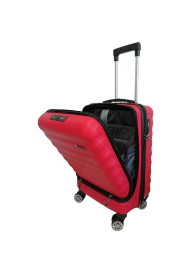 Vegmann Wave Laptop Bölmeli Kırmızı Kabin Boy Valiz Kırmızı