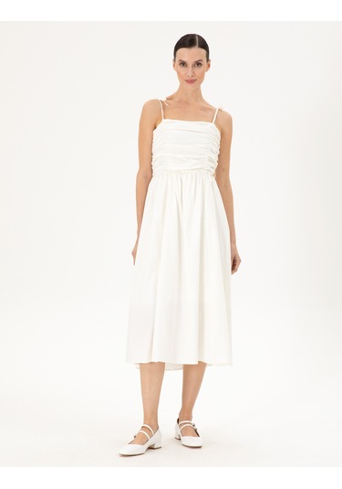 Pierre Cardin Kadın Beyaz Elbise Dokuma 50283474-vr013