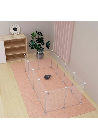 Willowhaven 8 Parça Beyaz Buzlu Film, 35x35cm Küçük Hayvan Kafesi, Pas Önleyici Yıkanabilir Çit