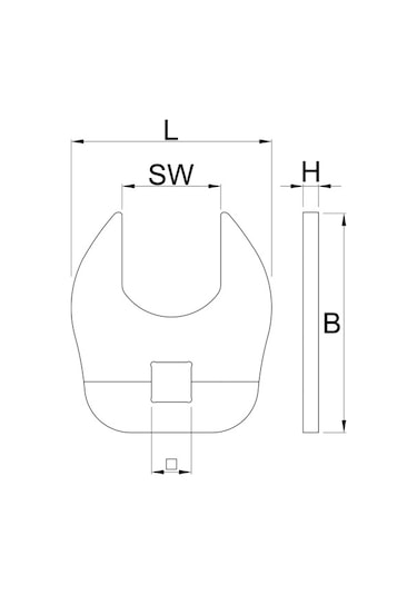 Unıor Crowfoot Açık Uçlu Anahtar 1725/2cf - 626645 Siyah