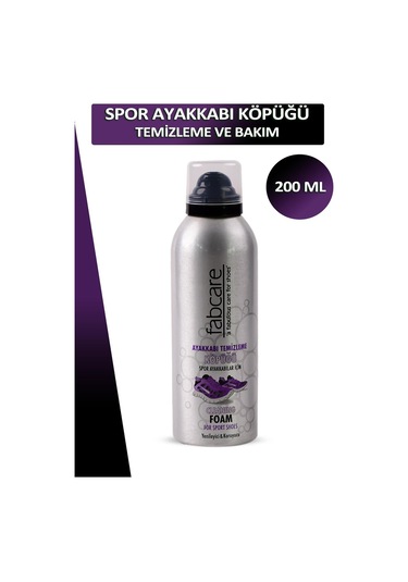 Bağcık + Fabcare Spor Ayakkabı Temizleme ve Bakım Köpüğü 200 ML Set