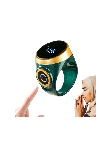 Dofolink Dokunmatik Sayım Akıllı Yüzük - Oled Ekranlı, Su Geçirmez, Otomatik Kilitleme, Kolay Şarj, Boyutu Ayarlanabilir Zihniyeti Sayıcı