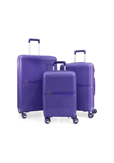 Ççs 5239 Polipropilen 3 Lü Valiz Seti Siyah-camel Siyah - Camel