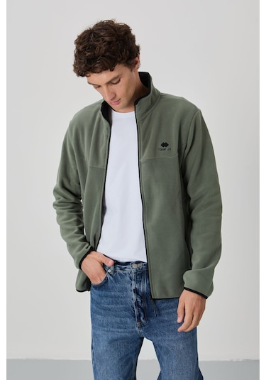 Standart Kalıp Dik Yaka 2li Paket Siyah-çağla Erkek Polar Sweatshirt - 87992 Siyah - Yeşil