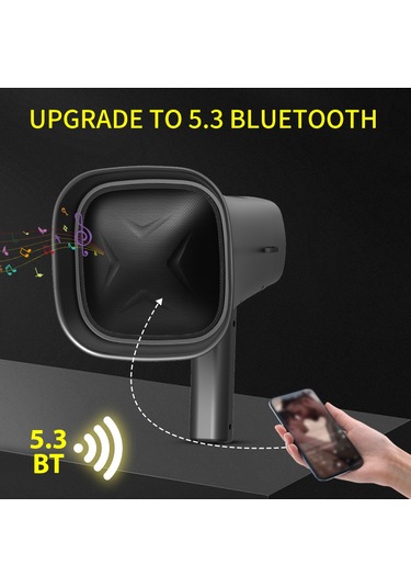 Hfambition Dv-680 Siyah Güneş Enerjili El Tipi Mikrofon: Bluetooth, Ses Kaydı, Led Işık Ve 8w Çıkış Gücüyle Dış Mekan扩音器 10.1"