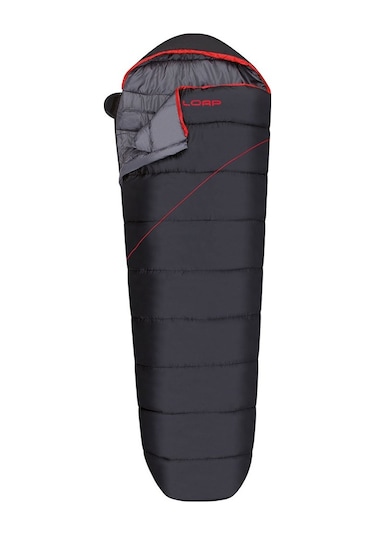 Loap Iron -5 C Sağ Fermuar Uyku Tulumu Siyah-kırmızı Siyah