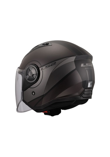 LS2 Aırflow 2 Cover Açık Motosiklet Kask Mat Gri - Siyah