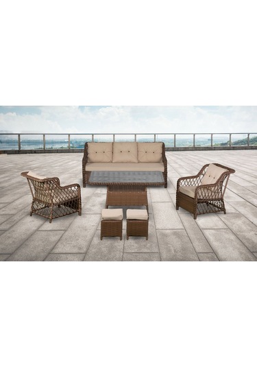 Btkconsept Madrid Koyu Kahve Bahçe Ve Balkon Takımı Kahverengi