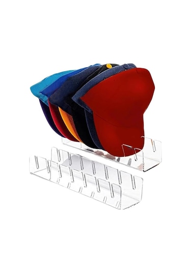 Suntek Şapka Depolama Rafı Masaüstü 2-adet-şeffaf-4mm