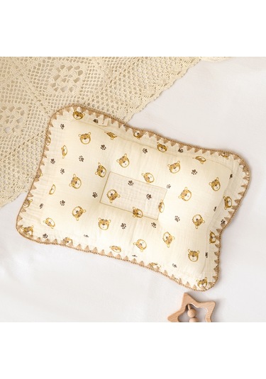 Şeker Silindir Yastık Bebek Boyun Yastığı Yumuşak Ve Güvenli No.11 Ekru