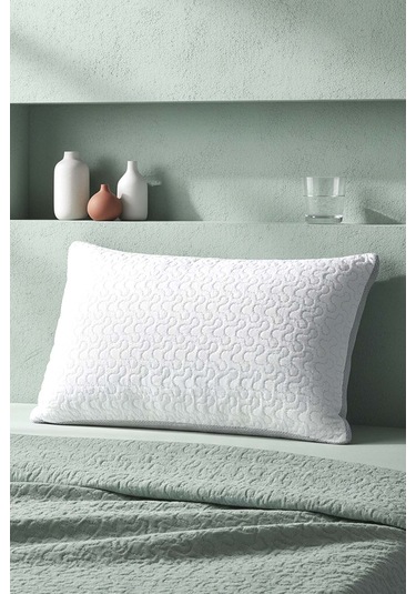 Liena Kapitone Klimalı Yastık 50x70 Cm Beyaz