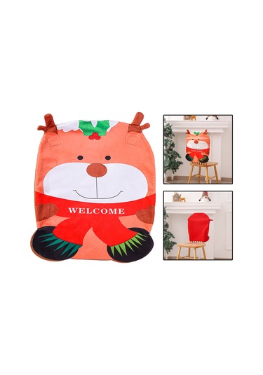 Suntek Noel Sandalye Kapak Dekor Arkalık Ev Partisi Elk Için
