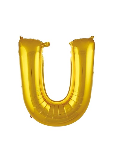 Folyo Harf Balon Gold Renk 40 İnc 100 Cm Helyum Uyumlu U